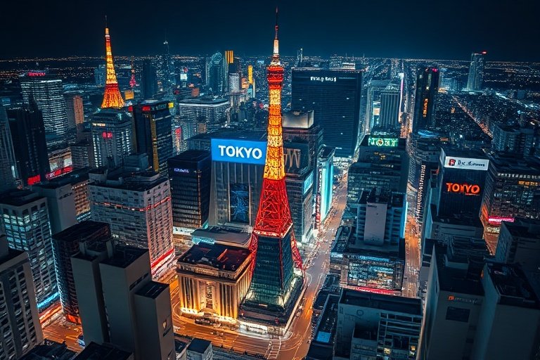 橘子影视-城市之光：东京夜景延时摄影