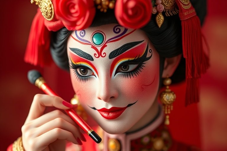 橘子影视-非遗传承：京剧脸谱绘制技艺